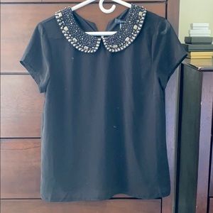 Forever 21 Embellished Collar Blouse